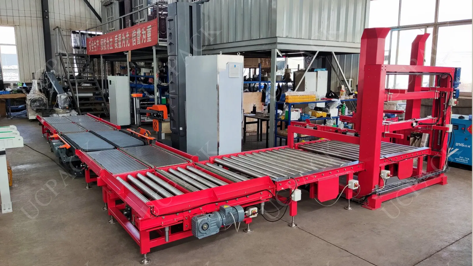Heavy Duty Pallet Pop-up Roller Transfer Conveyor for 2-Way Pallets