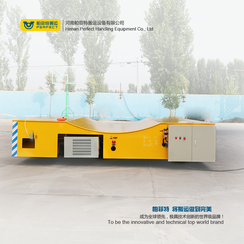 Heavy Duty Steel Pipes Rail Powered Transfer Cart Equipment