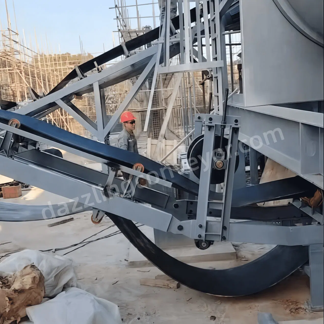 Custom Pipe Conveyor System for Coal and Cement Production Lines