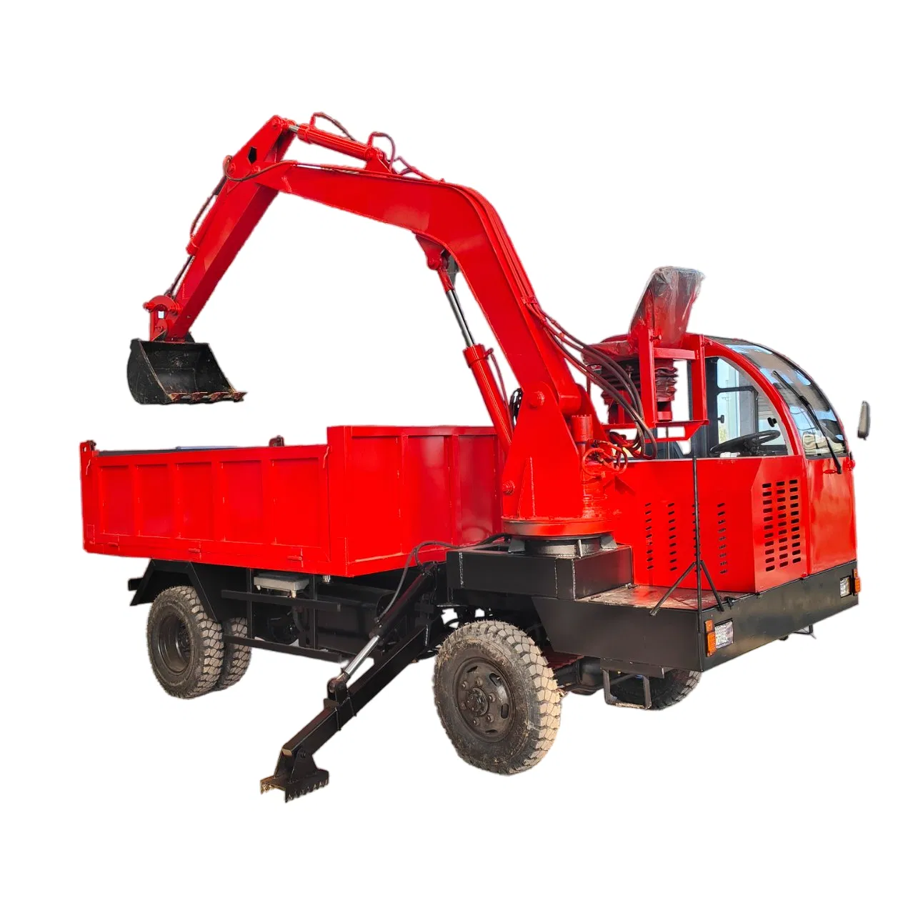 Versatile Vehicle-Mounted Excavator for Efficient Excavation and Transportation