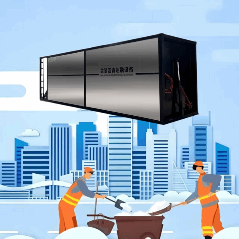 Cost Efficient Asphalt Melting System for Highway Asphalt Treatment