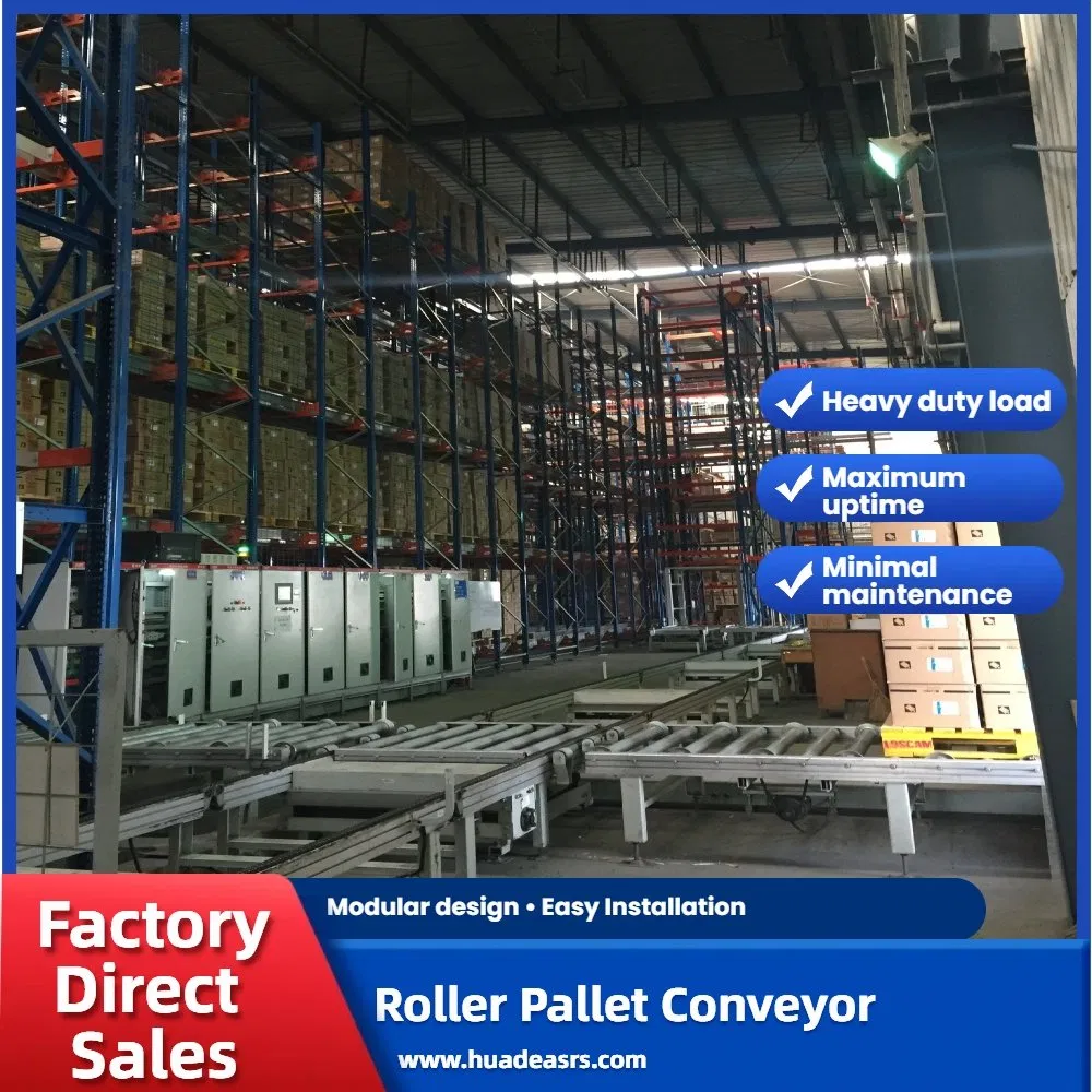 Industrial Pallet Conveyor System for Efficient Warehouse Transport and Material Handling