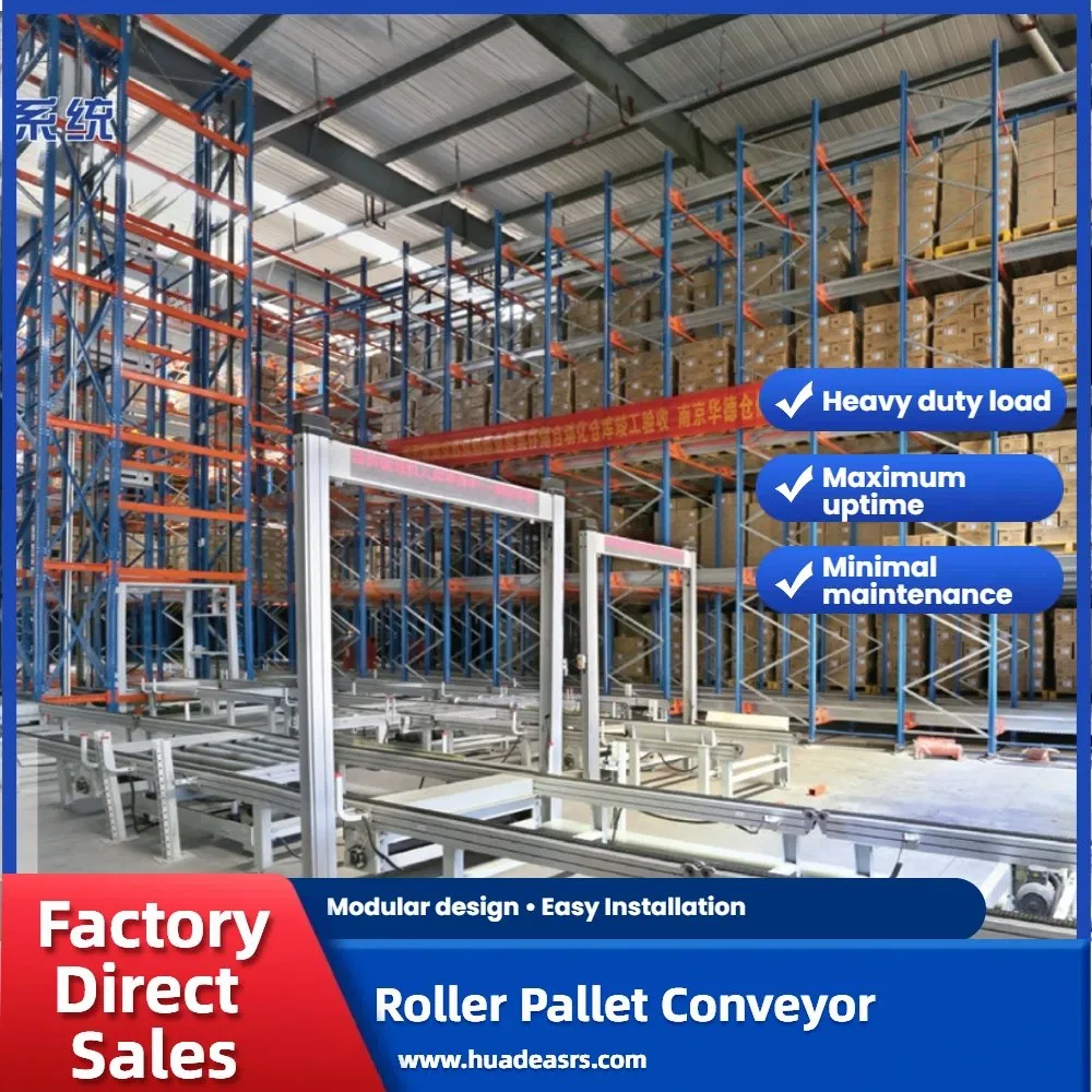 Industrial Pallet Conveyor System for Efficient Warehouse Transport and Material Handling