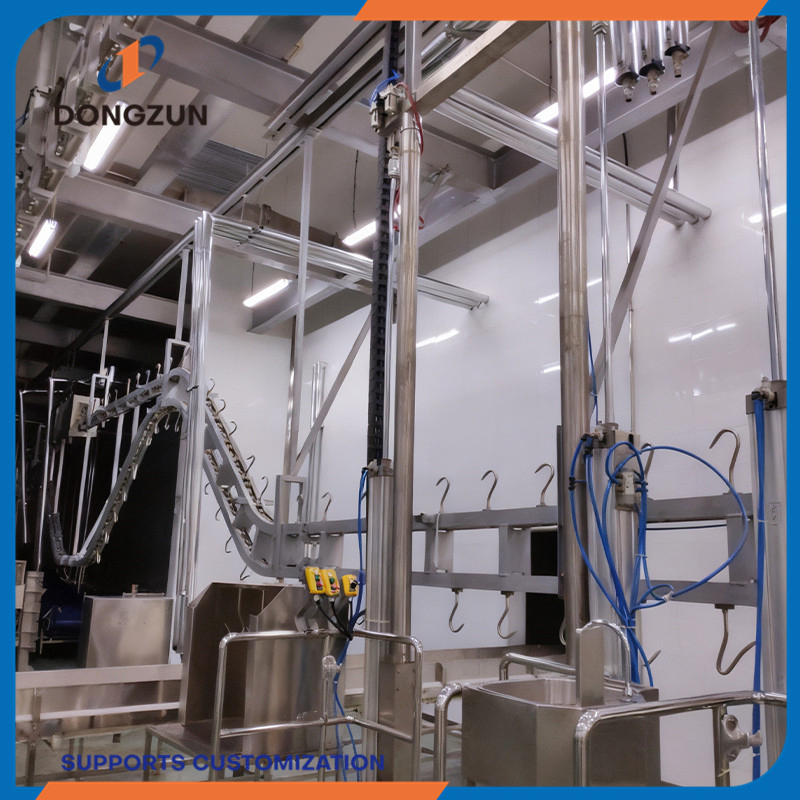 Heavy Duty Corrosion Resistant Red White Offal Synchronized Inspection Conveyor Slaughter Line