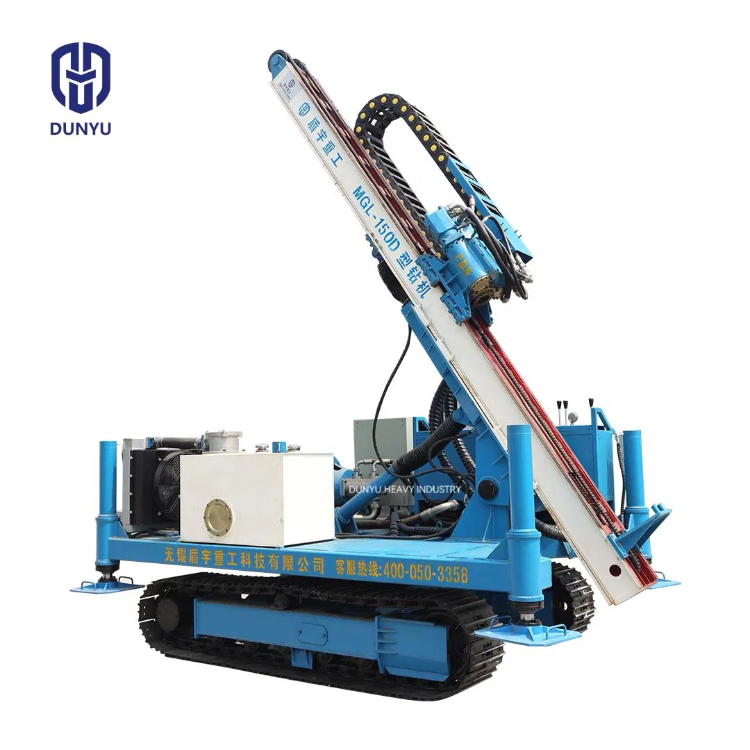 Crawler-Mounted Full-Hydraulic Borehole Deep Excavation Anchor Drilling Rig Machinery
