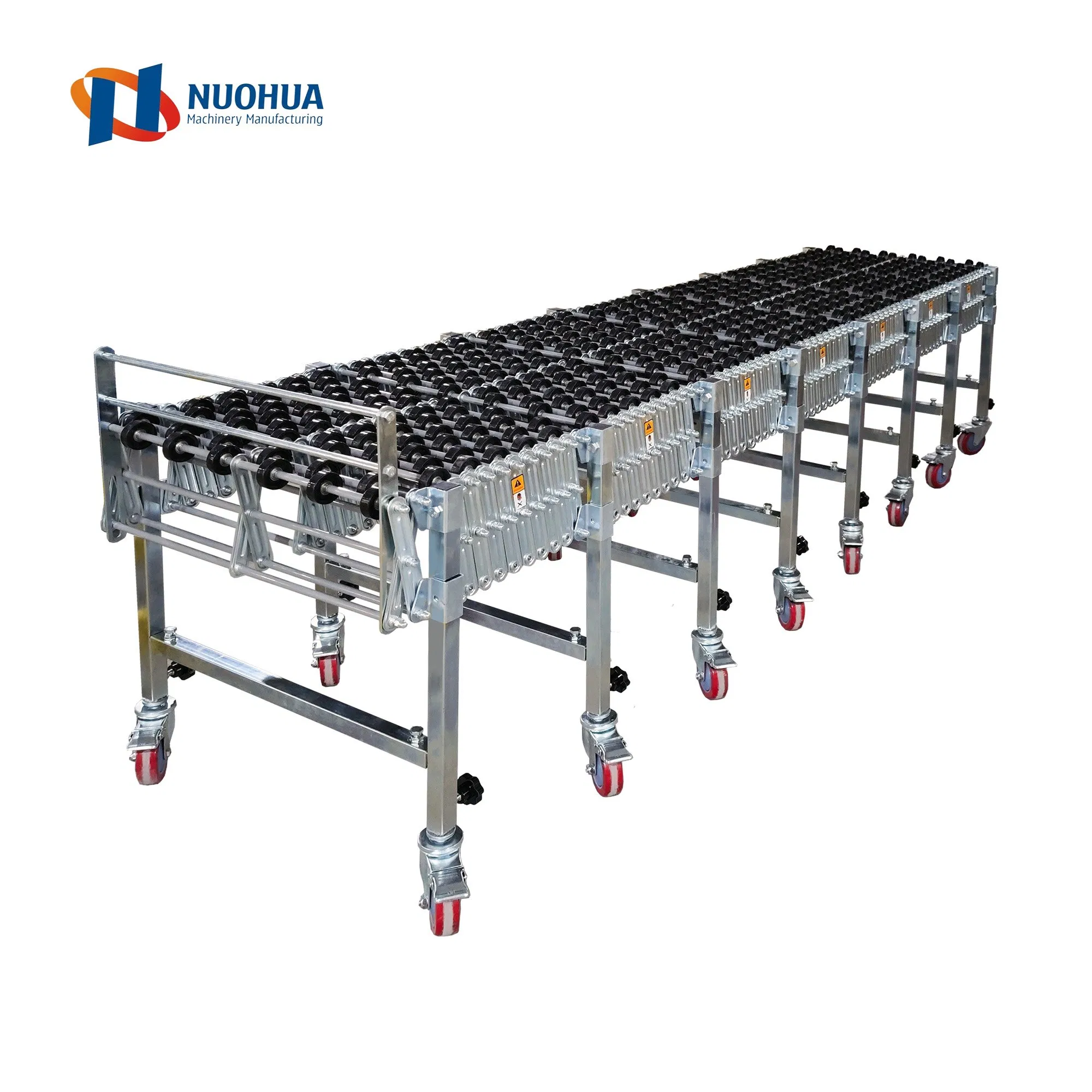 Heavy Duty Skate Wheel Roller Gravity Conveyor Flexible Expandable Telescopic Loading Conveyor