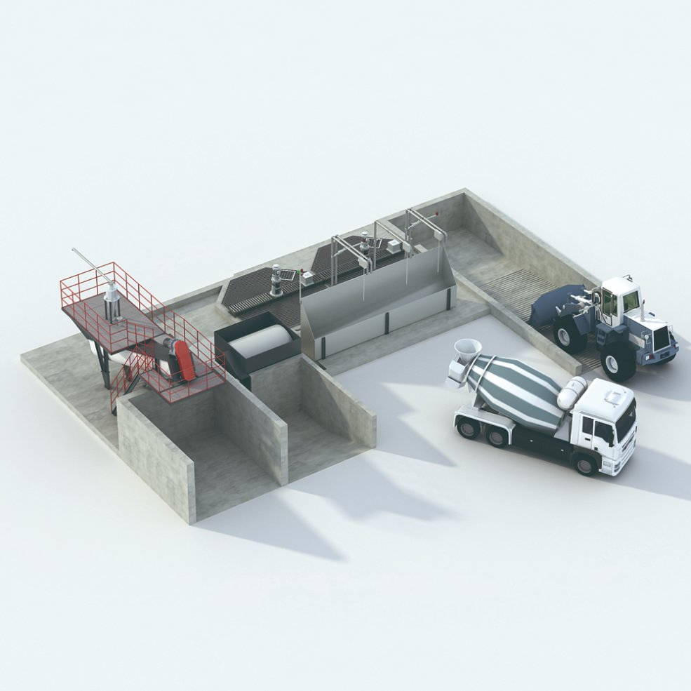 Wcre Reliable Concrete Mixer System with Overseas Technical Support Offered