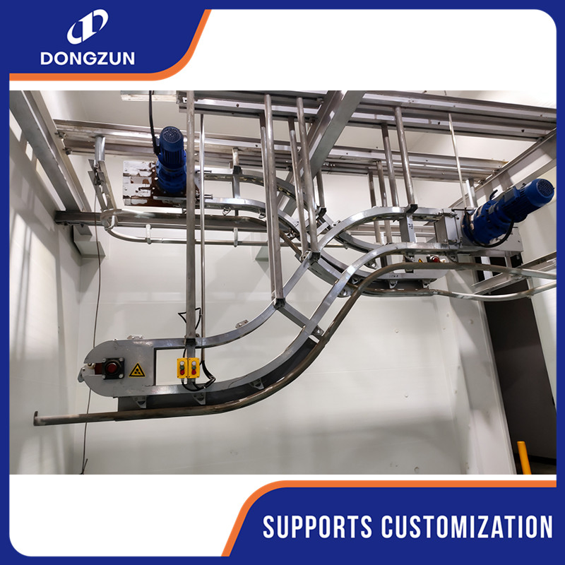 Heavy Duty Corrosion Resistant Red White Offal Synchronized Inspection Conveyor Slaughter Line