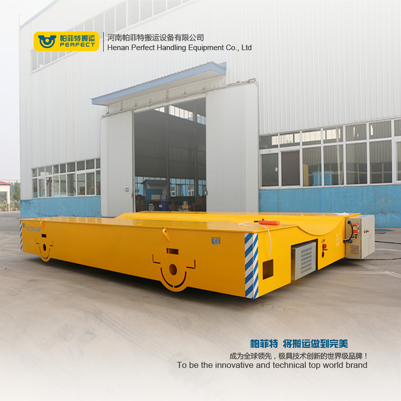 Heavy Duty Steel Pipes Rail Powered Transfer Cart Equipment