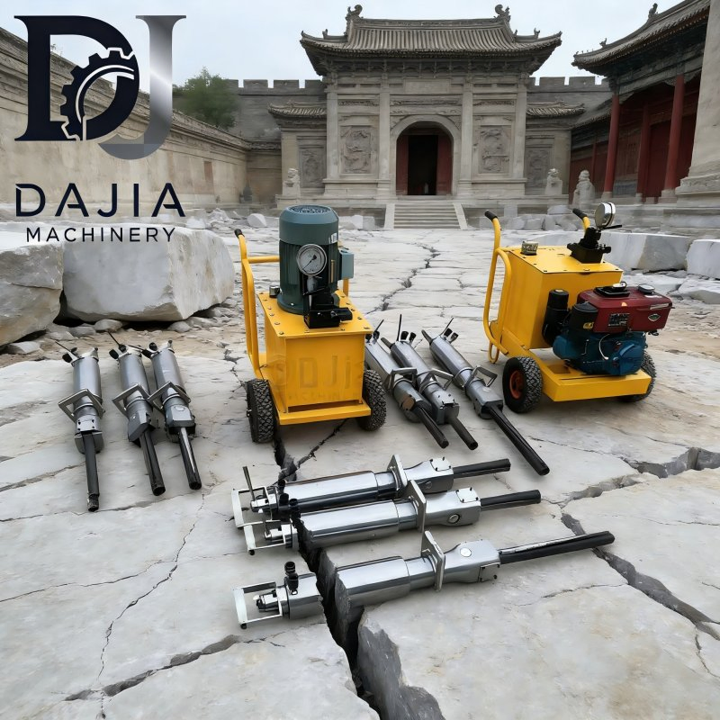 Towable Hydraulic Rock Splitters Stone Splitting Machine for Mountain Excavation