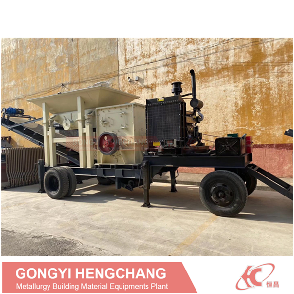 Mobile Box Crusher System with Screener and Belt Conveyor