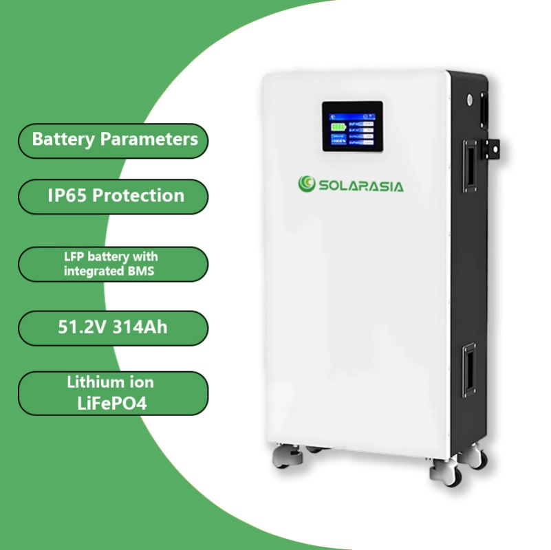 LiFePO4 Energy Storage Battery System 51.2V 314ah 16kwh Mobile Lithium Solar LFP Battery for Residential Use