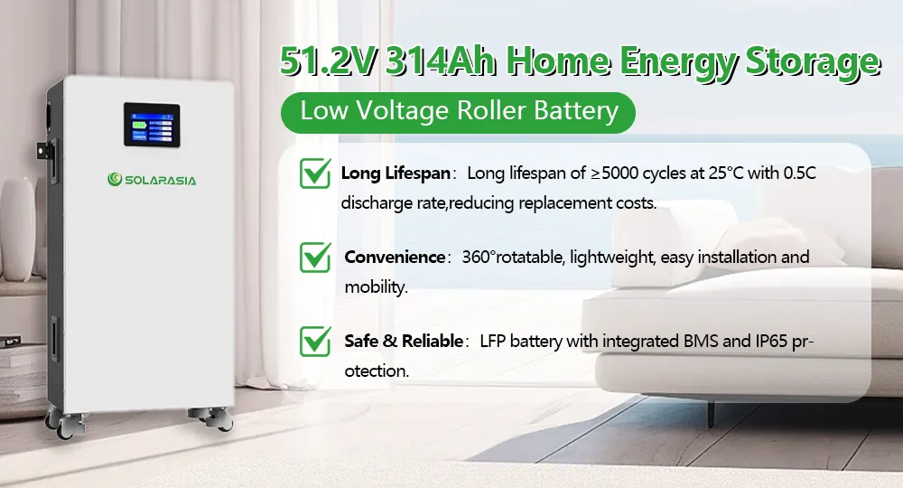 LiFePO4 Energy Storage Battery System 51.2V 314ah 16kwh Mobile Lithium Solar LFP Battery for Residential Use