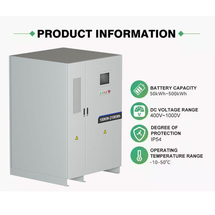 Solar Battery 100kw 120kw 200kwh 400kwh Hybrid Energy Storage System Battery Energy Storage System Container Bess Storage System