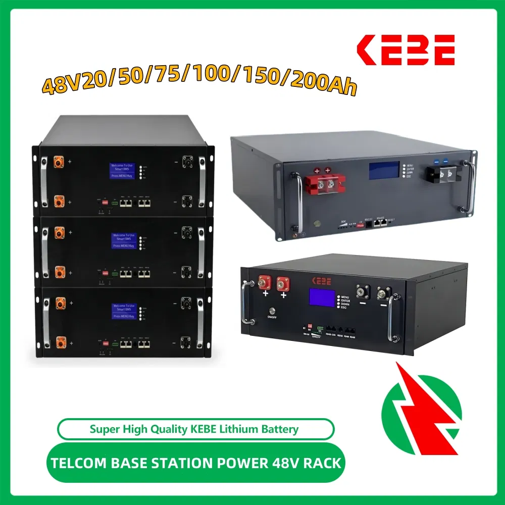 Bess 48V100ah200ah 51.2V 5kwh10kwh Lithium Rack Battery for Telecom Base Station Data Center Backup Power Battery Solar Energy Battery