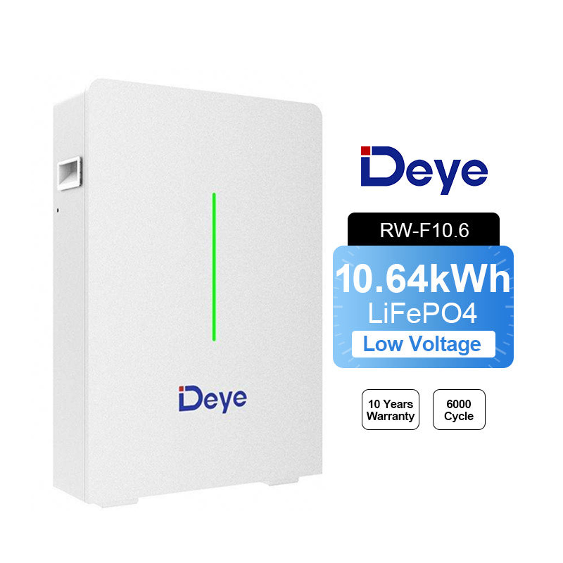 Deye RW-G10.6 Home Energy Storage Lithium Battery Low Voltage Battery 51.2v 208ah 10.64kwh Lifepo4 Battery Pack