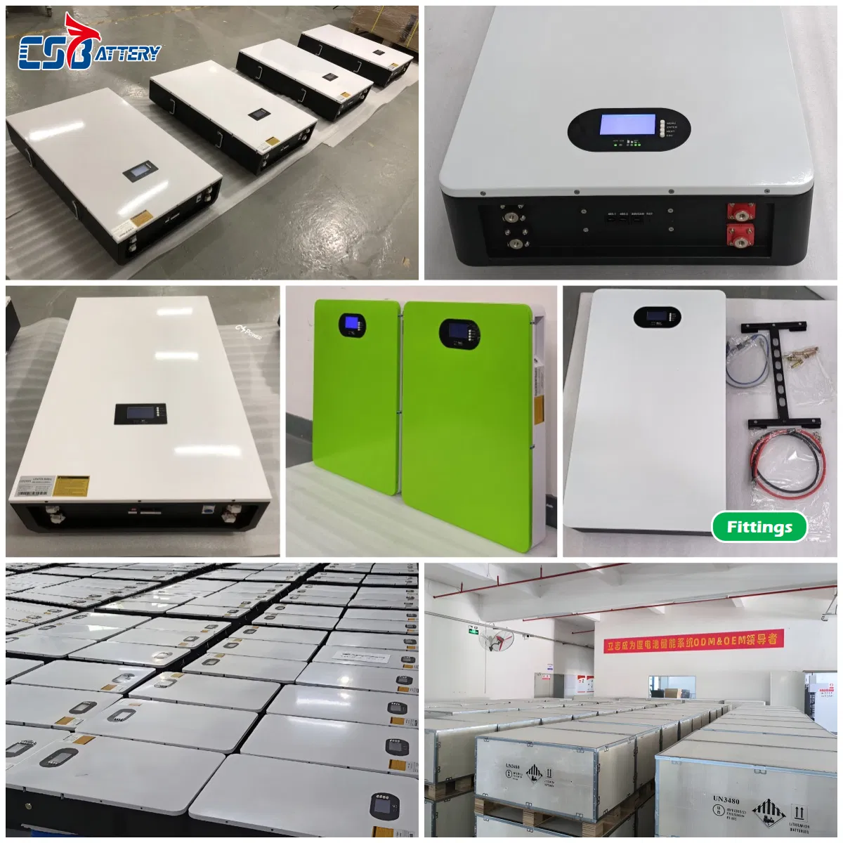 Csbattery 51.2V200ah Wall-Mounted LiFePO4 Battery Factory Price 48V-200ah/10.24kwh Lithium-Battery-Pack for 10 Kw-Solar-UPS-System/Amy