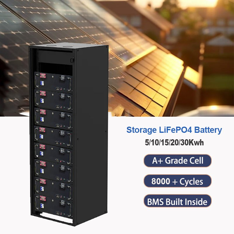 25kwh 500ah LiFePO4 Battery Pack Rack Mounted Model for Solar System