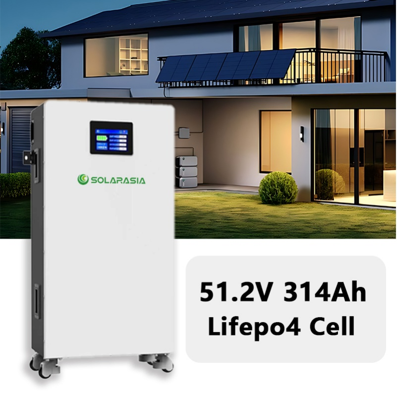 LiFePO4 Energy Storage Battery System 51.2V 314ah 16kwh Mobile Lithium Solar LFP Battery for Residential Use