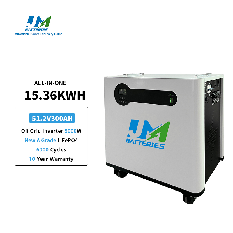 China Manufacturer Wholesale Price All in One 51.2V 5kw 10kw Hybrid Inverter LiFePO4 Lithium Battery 48V 200ah 300ah for Home Solar Energy Storage System