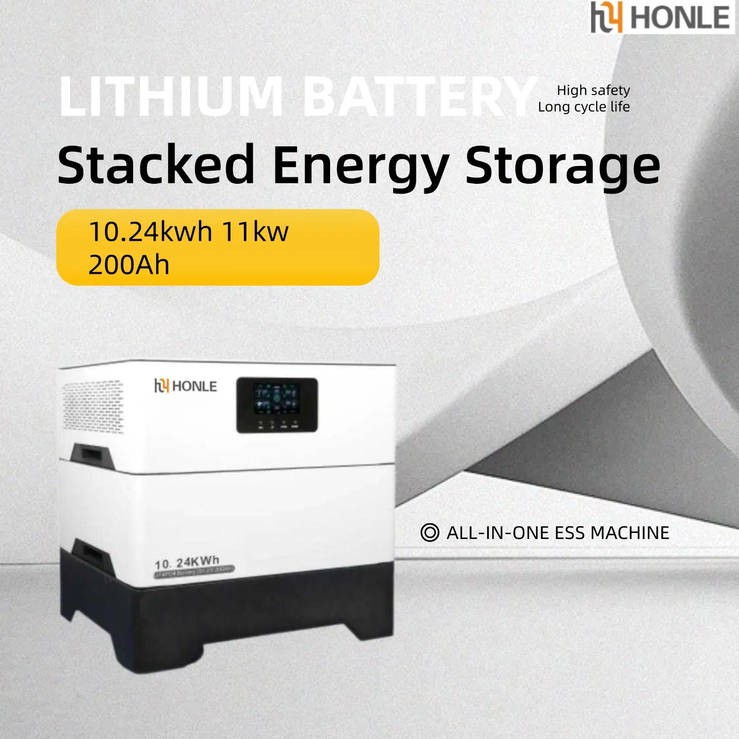 Honle Solar Panel Battery Residential 51.2V 200ah 11kw Lithium Battery Stacked Energy Storage System for Home
