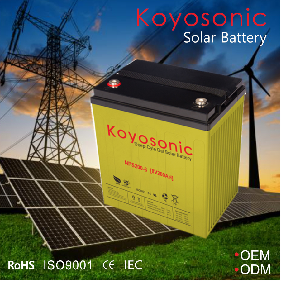 High Efficiency Lead Carbon Battery Commercial Energy Storage Solution 8V 200ah