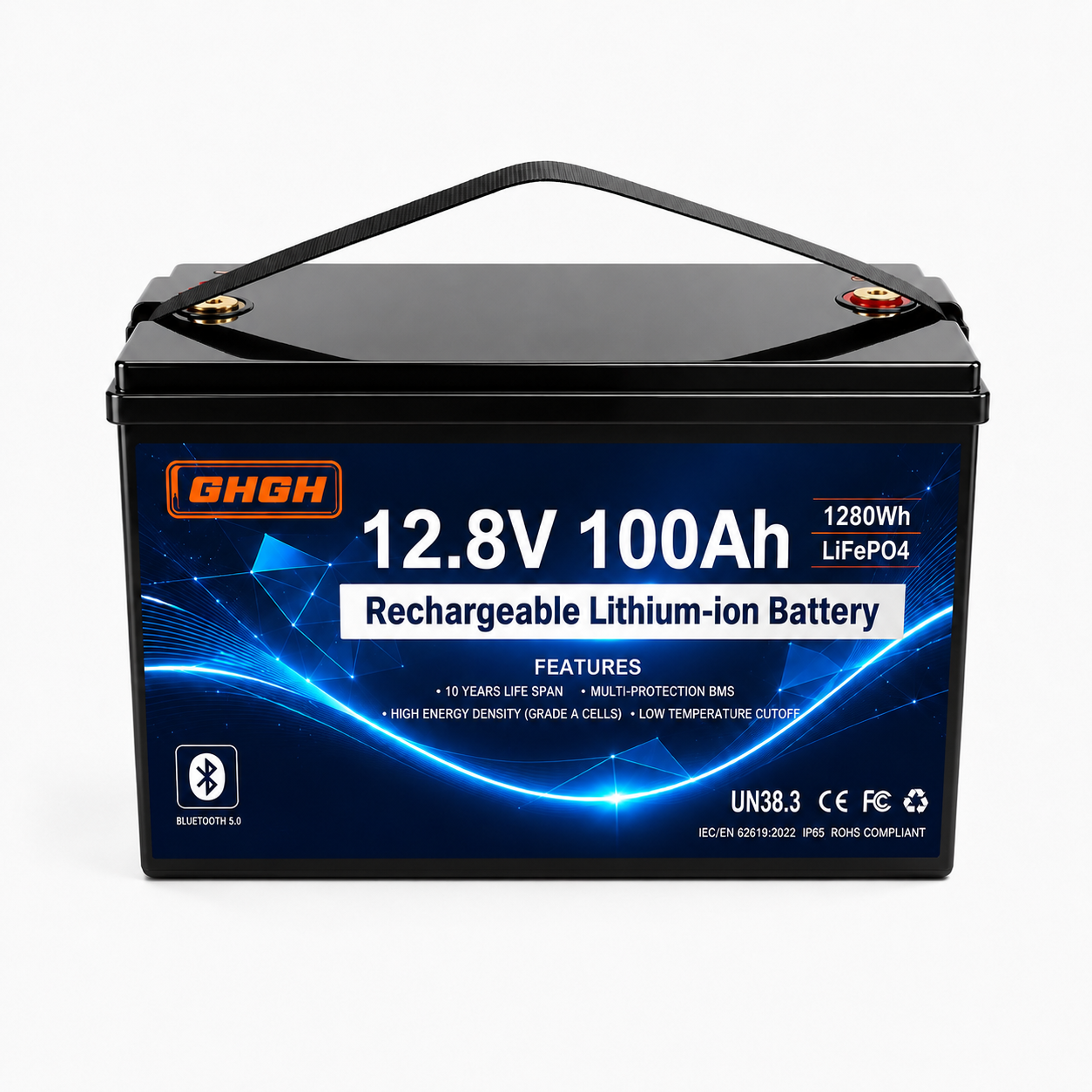 12V 24V LiFePO4 Solar Battery Lithium Ion 100Ah 200Ah 300Ah Rechargeable Lithium Battery Deep Cycle Energy Storage Battery Pack