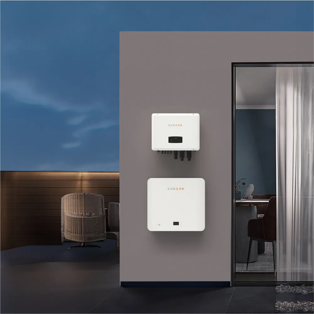 Sunark 10kwh Lithium Battery LiFePO4 Wall Mounted 10kw 24V 48V 200ah Powerwall Batteries Solar Storage Kit