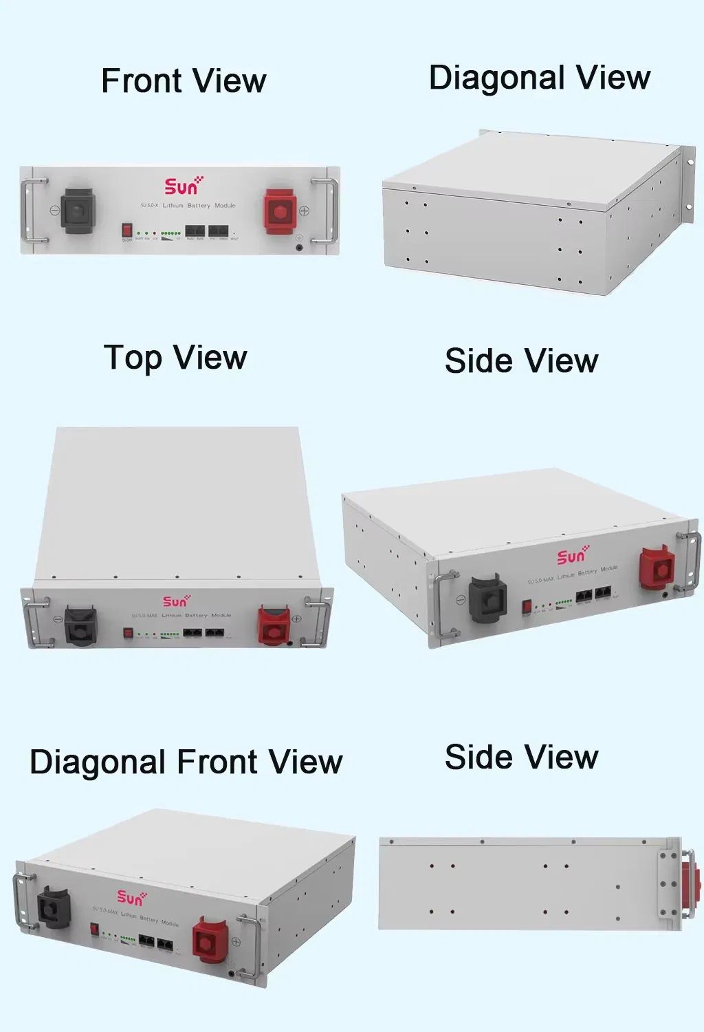 Sunplus High-Energy 25.6kwh LiFePO4 Li-ion Battery Pack for Industrial Solar Storage