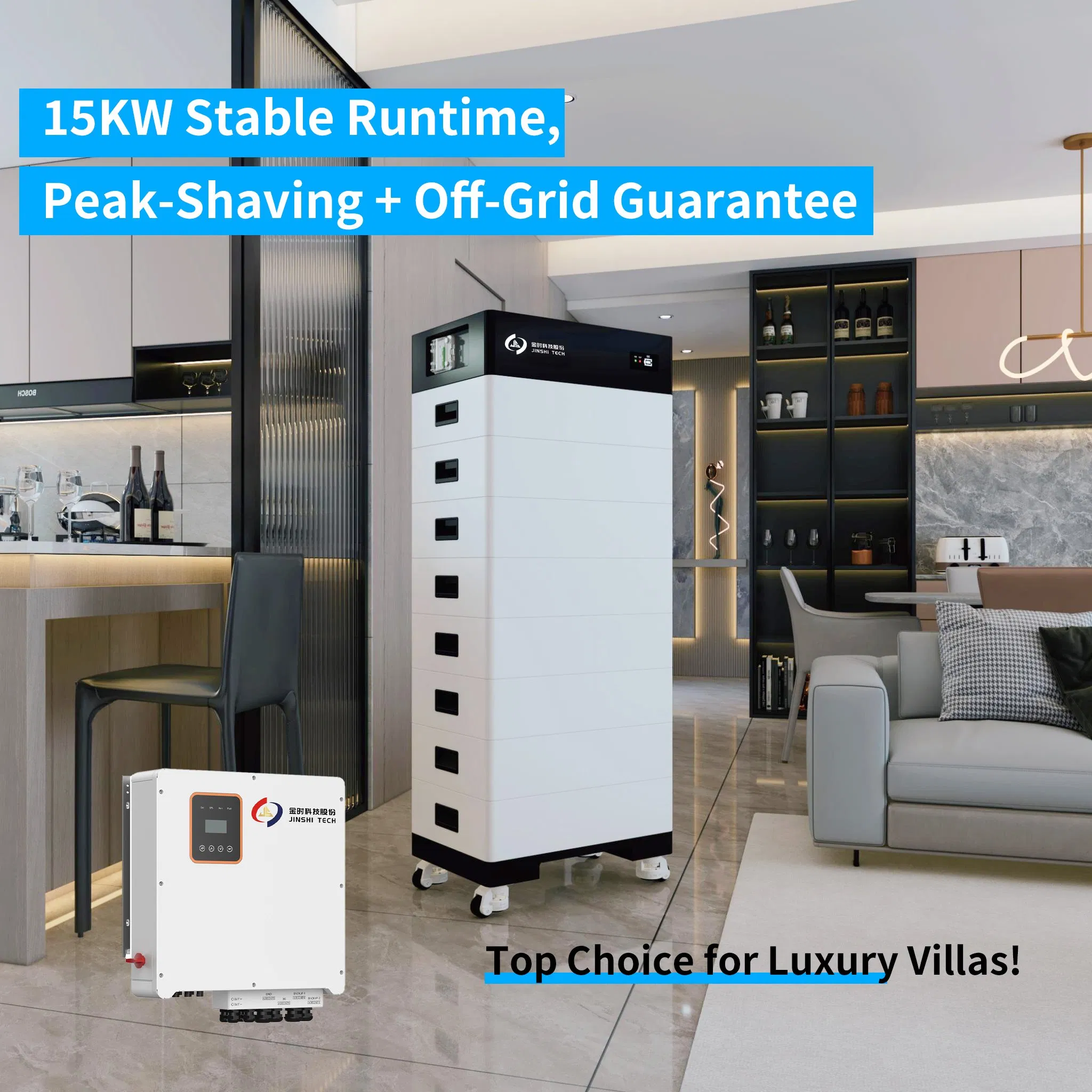 OEM ODM 15kw Home Hybrid Photovoltaic Energy Storage Three Phase Grid/off Grid System Solution