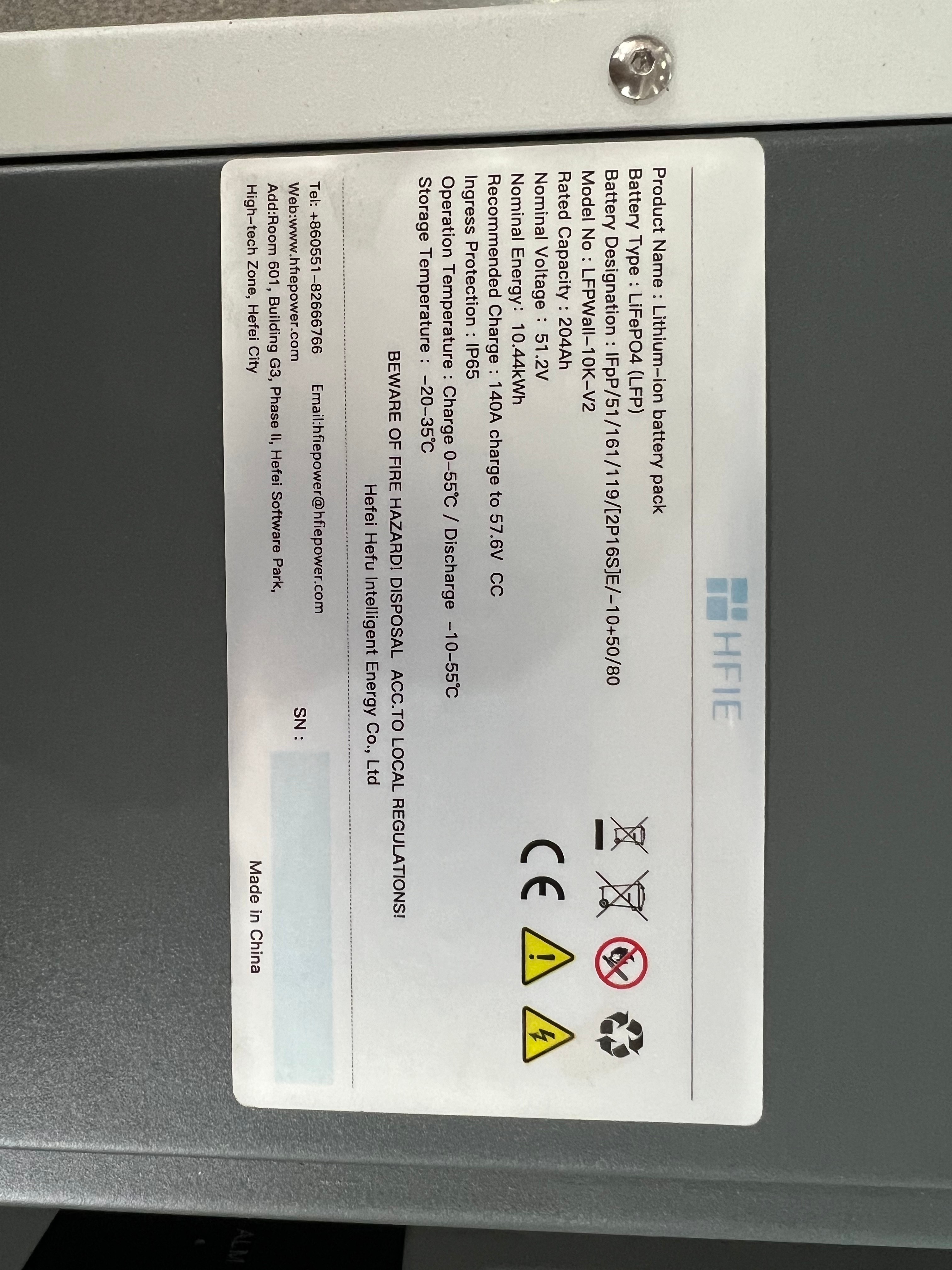 Good Selling 10kWh Low Voltage Battery in European Warehouse for Photovoltaic System Installation