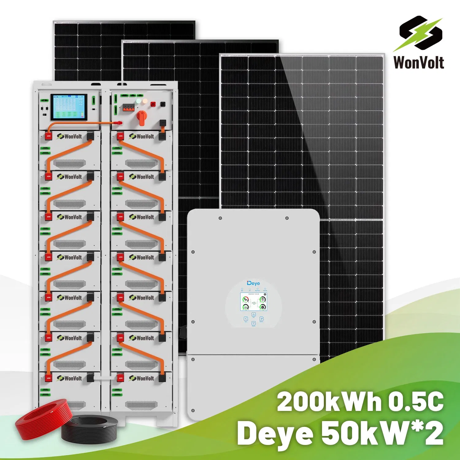 Microgrid Solar Storage System 150kw 250kw 500kw 1MW Industrial Solar Power System with LiFePO4 Lithium Ion Battery or Lead Acid Gel Battery