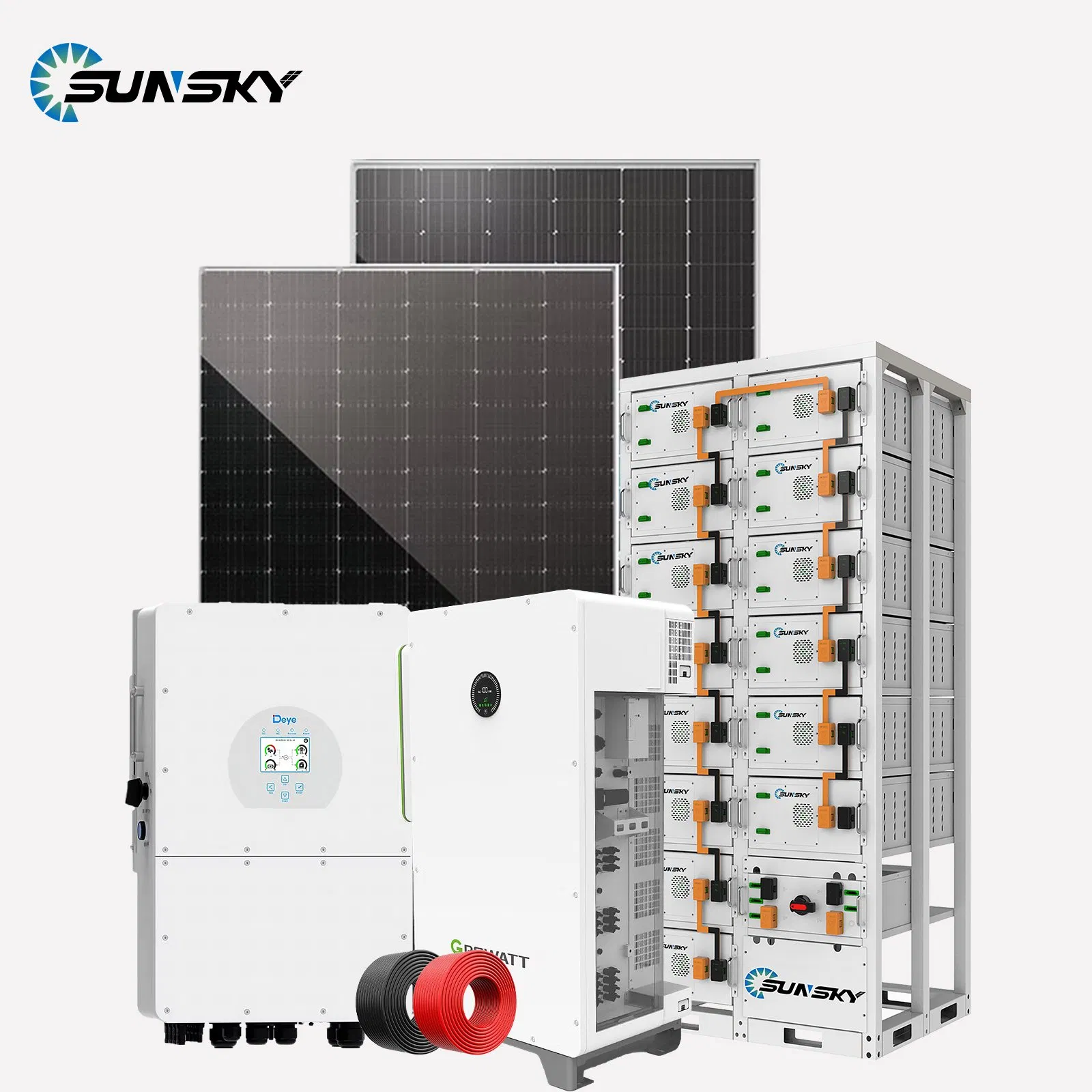 Commercial 20kw 30kw 50kw 100kw 50kVA 100kVA Solar Home-Energy-Storage-System 30kVA 150kw 200kw off Grid Energy Power 50kwh 100kwh 200kwh Lithium Battery System