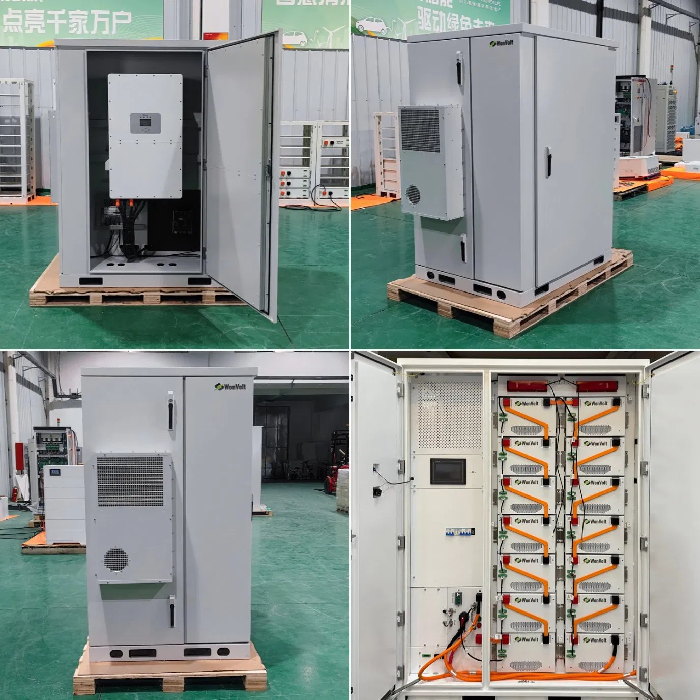 All-in-One Hybrid Battery Cabinet 100kwh 200kwh Bess Battery Energy Storage Container for Commercial Solar Storage