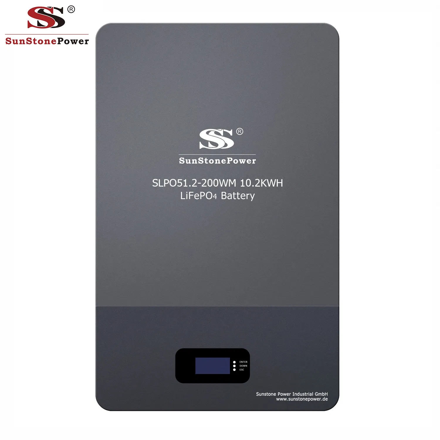 51.2V 200ah 10.2kwh Wall-Mounted LiFePO4 Battery with BMS Function for Solar Storage