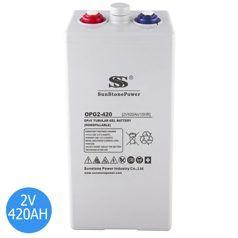 High Power Capacity Industrial Battery 2V 420ah Opzv Batteries Solar Energy Storage Battery