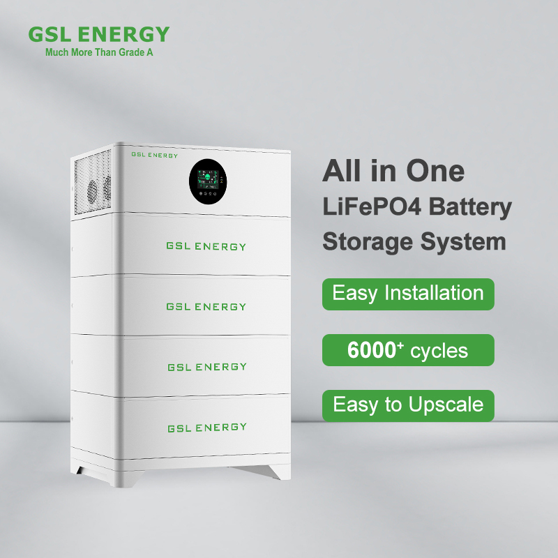 GSL ENERGY 10kWh Solar Battery With 5kva Inverter All in One System ESS 51.2V Low Voltage 100Ah LFP Plug Play 10 Years Warranty