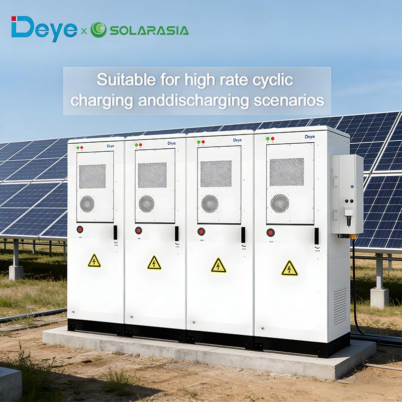 Deye Ge-F60 Ess Battery Cabinet High Voltage 360kwh 50kw Bess Solar Cabinet Battery for C&I Energy Storage