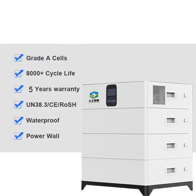 Hybrid Inverter Stacked Home Solar Ess 5kwh 10kwh 20kwh Lithium Ion Battery All-in-One Energy Storage System Can Communication
