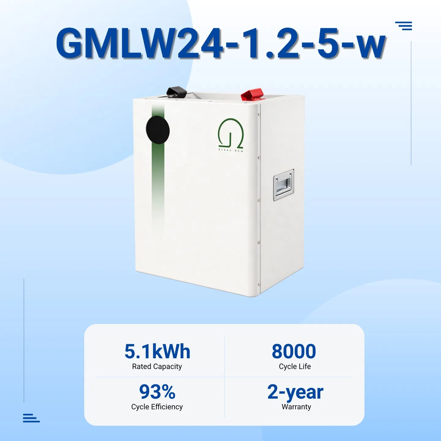 5kwh Residential Solar Energy Storage System LiFePO4 Home Solar Battery Pack for Backup Power Supply and Solar Power Household PV Energy Storage System