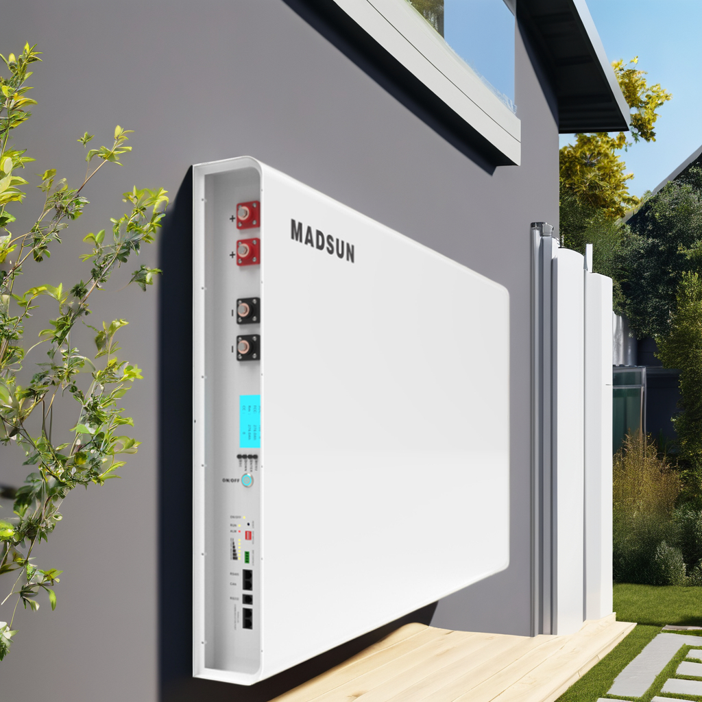 Madsun Ultra Thin Powerwall 48V Low Voltage LifePo4 Battery 51.2V 300Ah 200Ah 100Ah Lithium Ion Battery 15kWh 10kWh 7kWh 5kWh