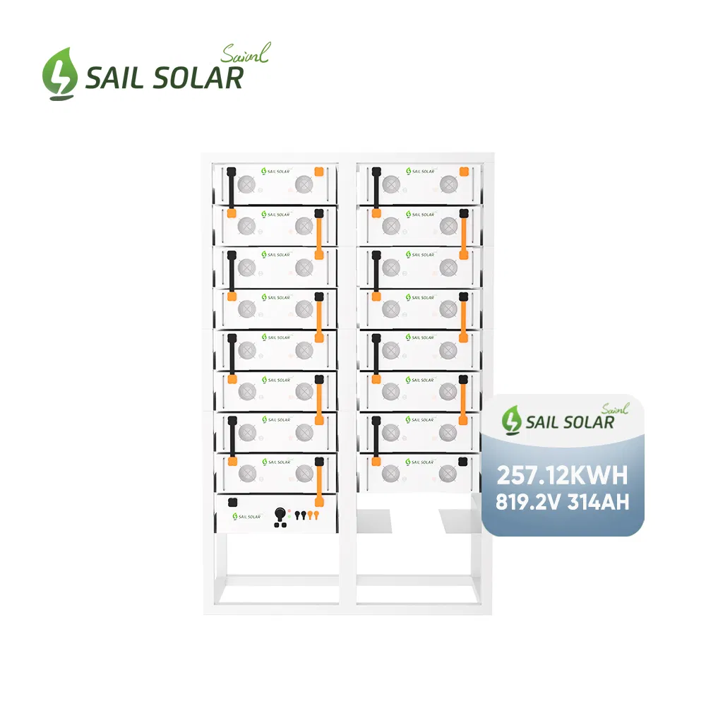 Sail Solar 240kwh 250kwh Home Energy Storage Lithium Battery Pack 51.2V 314ah 16kwh 16.07kwh Modular Customized High Voltage LiFePO4 Lithium Ion Battery Cluster