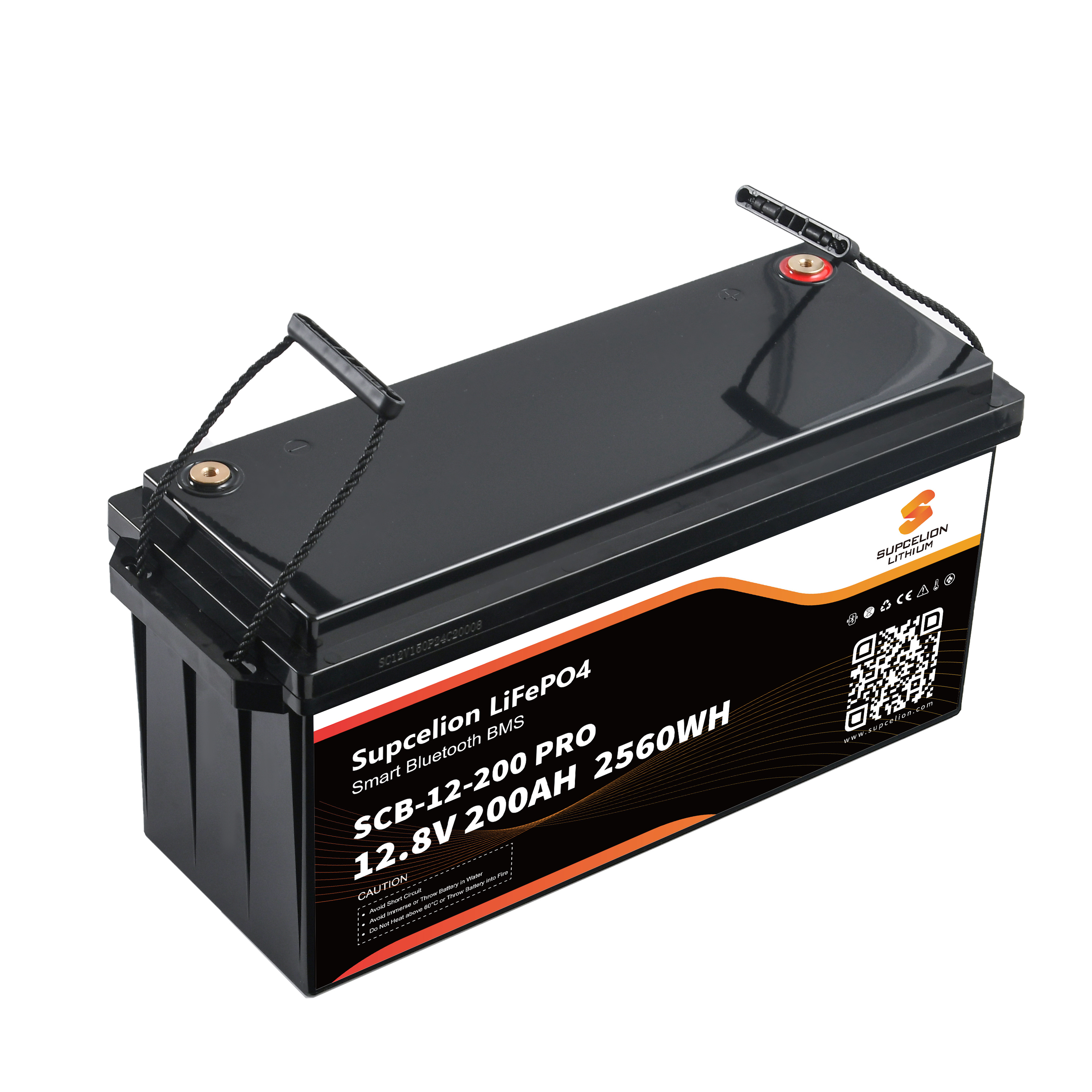 Deep Cycle 12V 24V 48V LiFePO4 Battery Packs 200Ah BMS Solar Smart Heating Bluetooth 4.0 IP65 Protection 5-Year Warranty