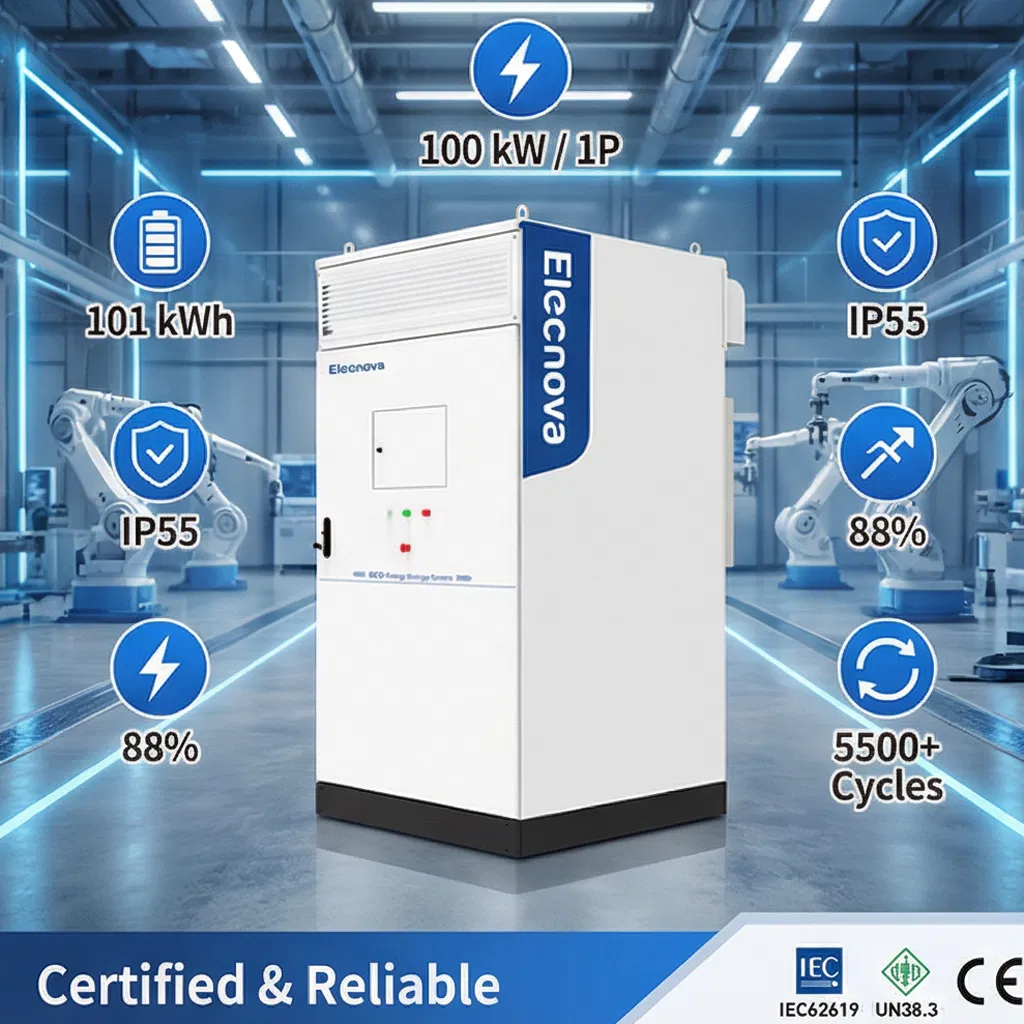 Eco-E101wx Battery for Grid Support, Load Shifting, and Renewable Energy Smoothing