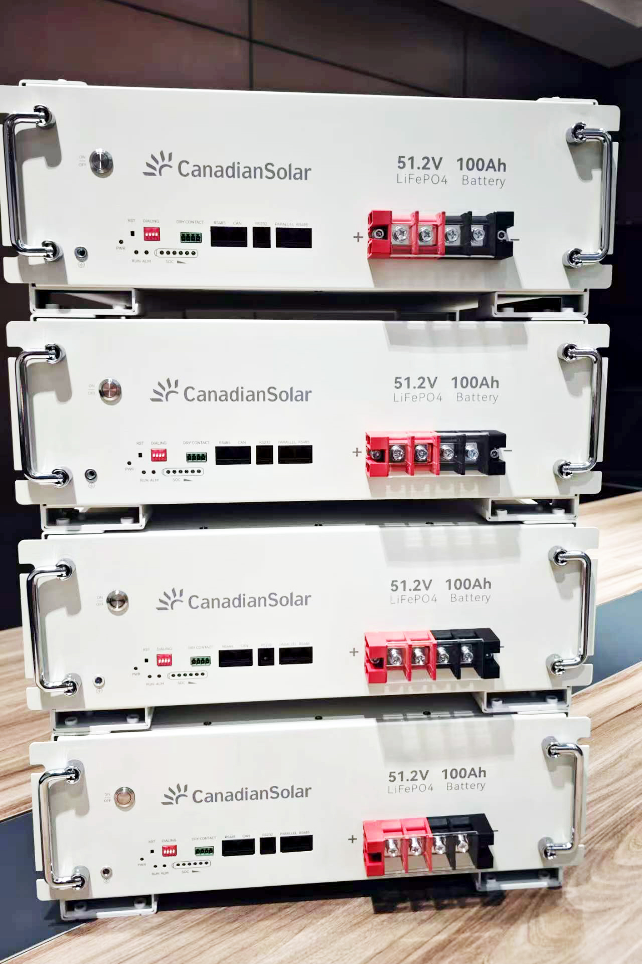 CanadianSolar 5KWh Low Voltage LiFePO4 Solar Stackable Battery Hybrid Grid Support CAN Communication 5-Year Quality Warranty
