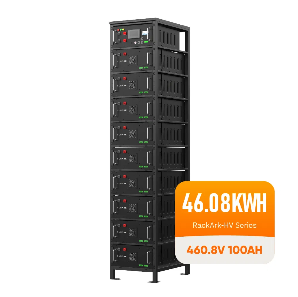 Sunark Industrial Commercial Ess Solar Battery 50kwh 100ah 460V High Voltage Rack Mounted Energy Storage LiFePO4 Battery
