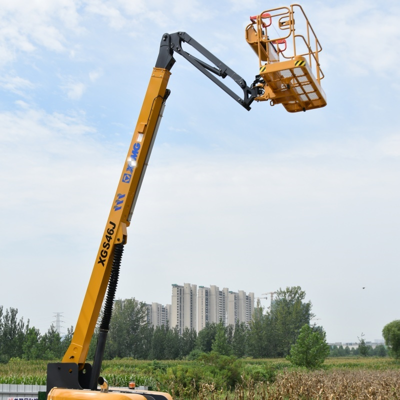 Compact Articulating Boom Aerial Work Platform for Narrow Street Work