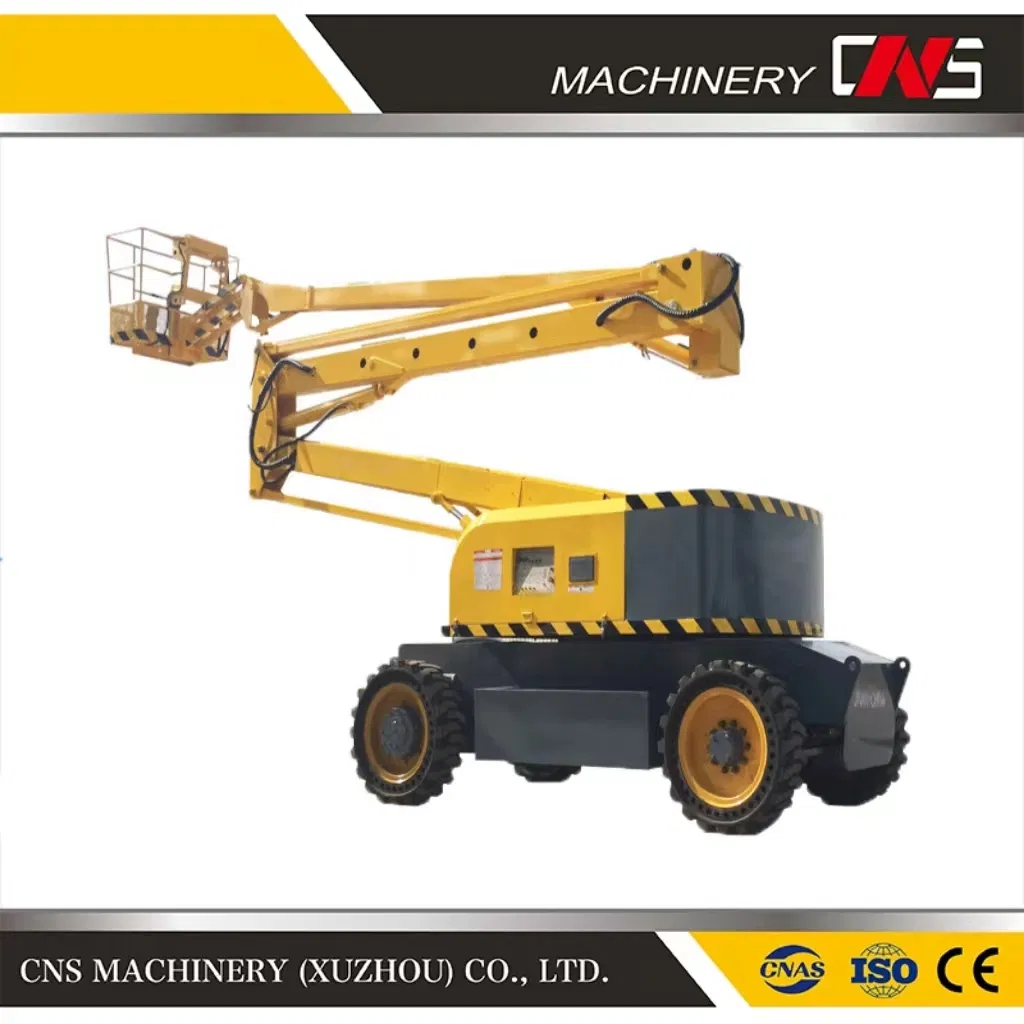 Self Propelled Aerial Work Platform Towable Articulated Boom Lift with Diesel Electric Battery Power for Sale