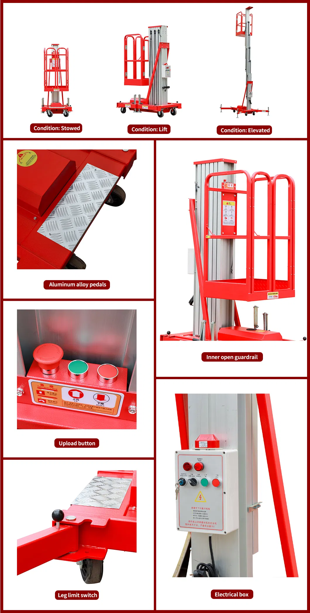 Quality Man Lift Aluminum Lifting Platform