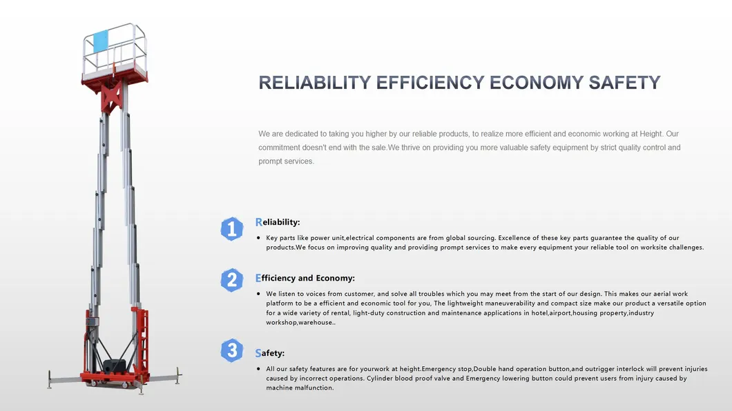Vertical Mast Lift Operation